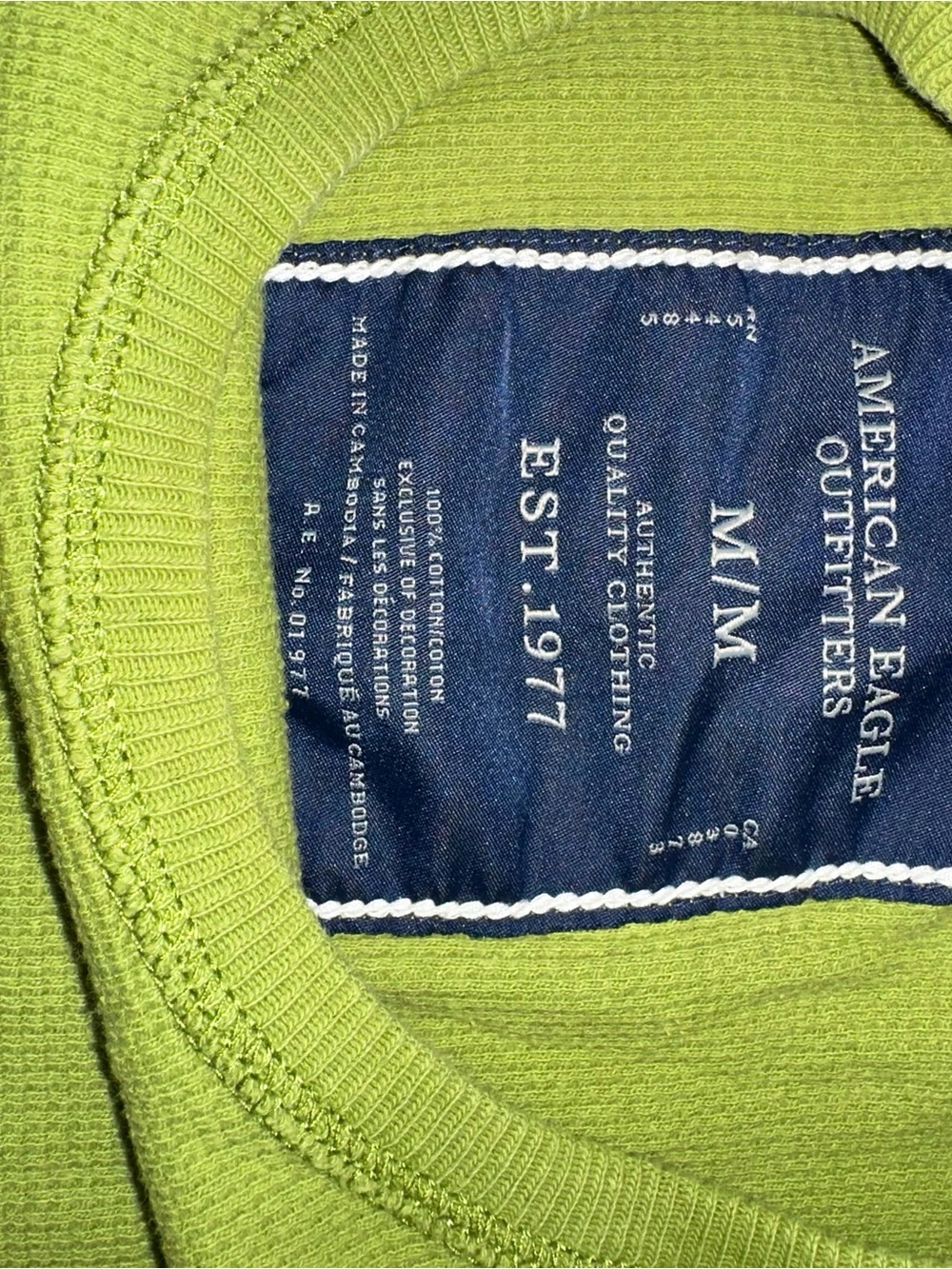 American Eagle Outfitters Textured Lime Green Top - Picture 3 of 5